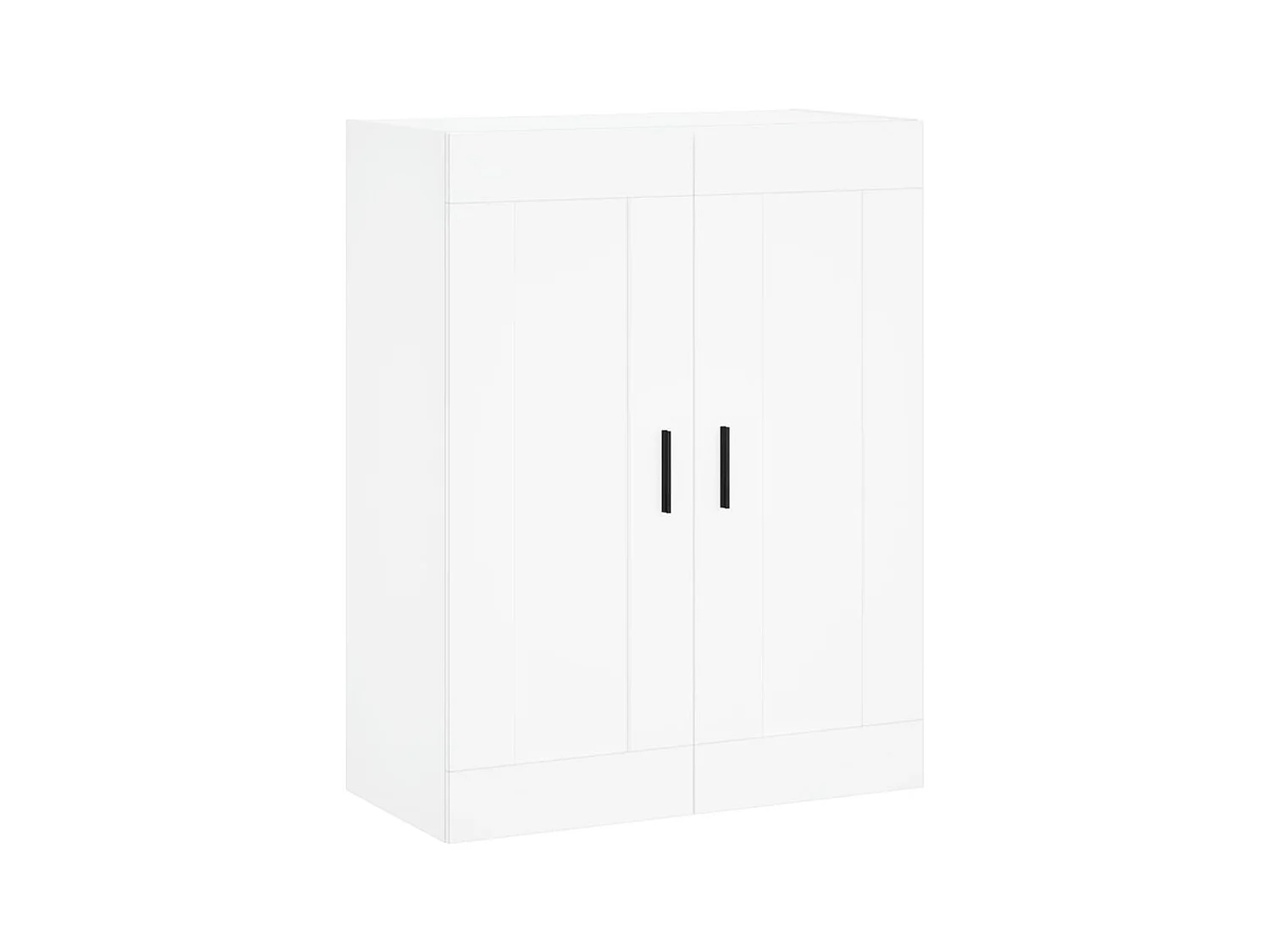 Armoires murales 2 pcs blanc bois d'ingénierie