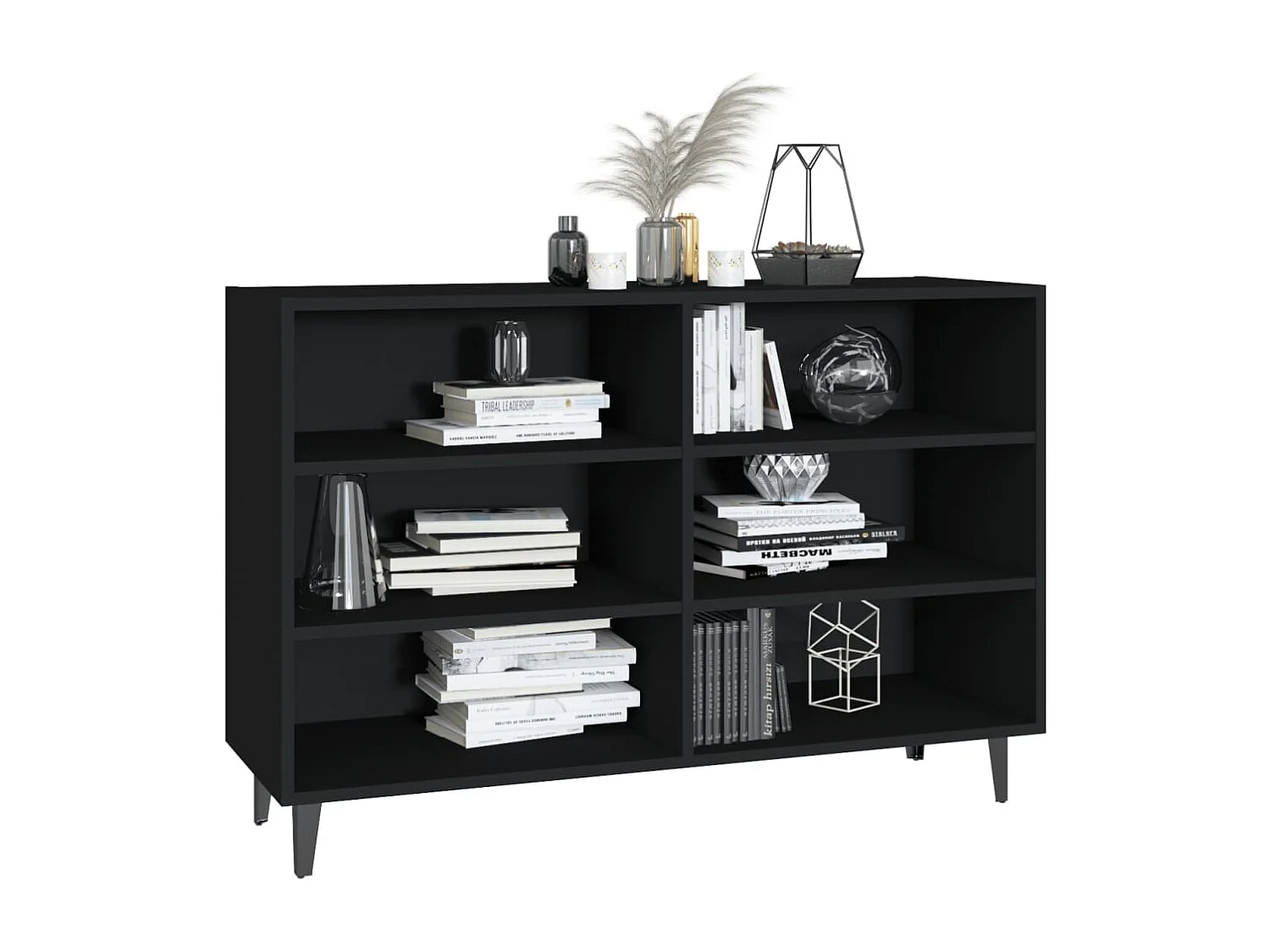 Buffet noir 103,5x35x70 cm bois d'ingénierie