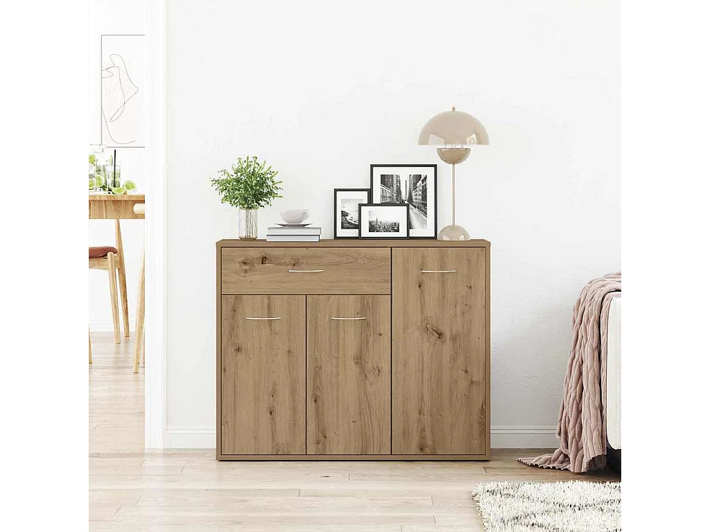 Credenza artigianale in rovere 88x30x70 cm in legno ingegnerizzato