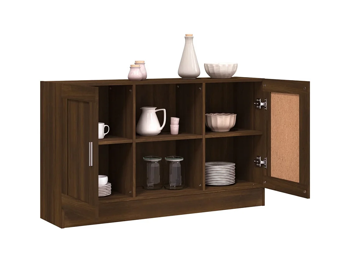 Dressoir Bruin eiken 120x30,5x70 cm Technisch hout