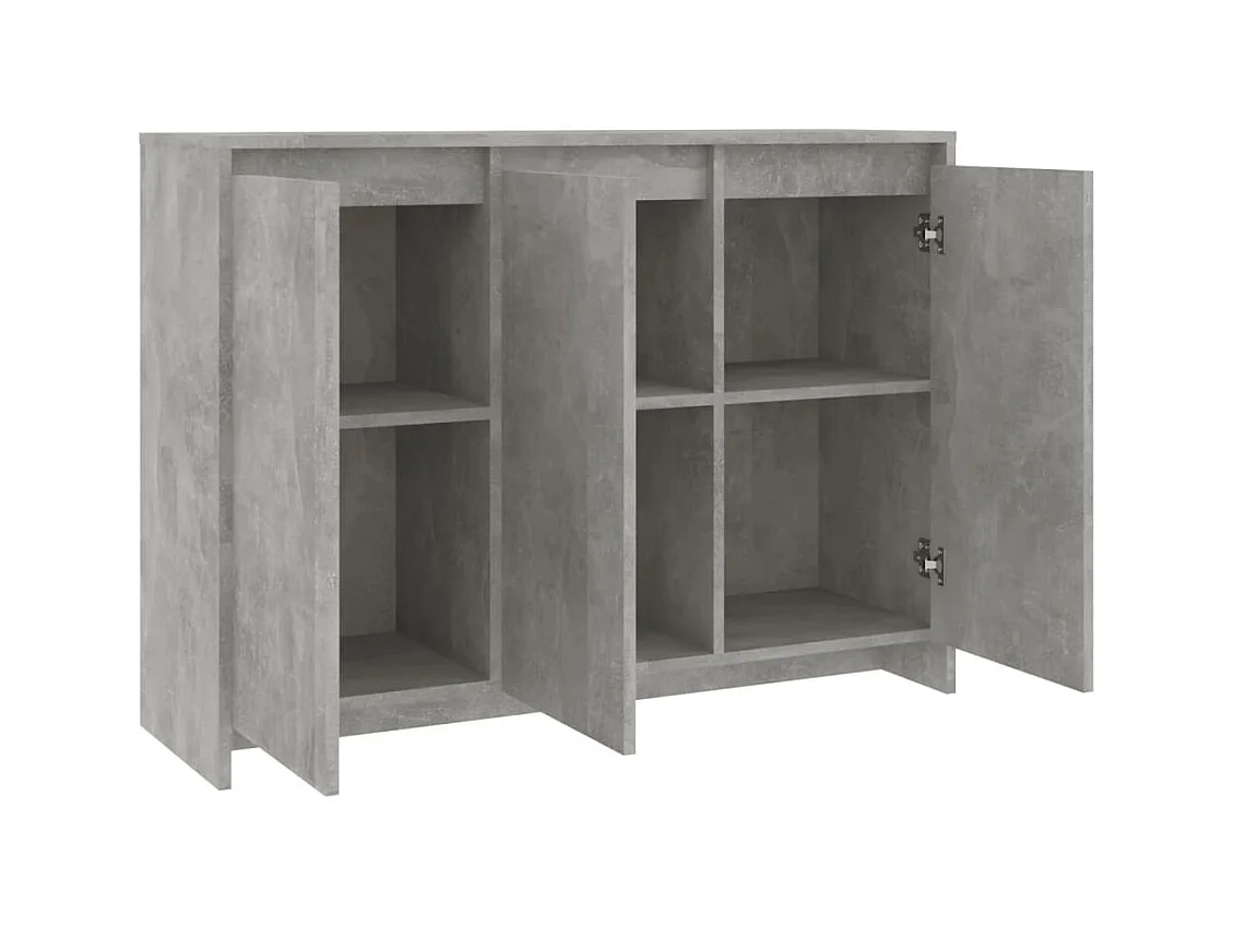 Buffet Gris béton 102x33x75 cm Bois d'ingénierie