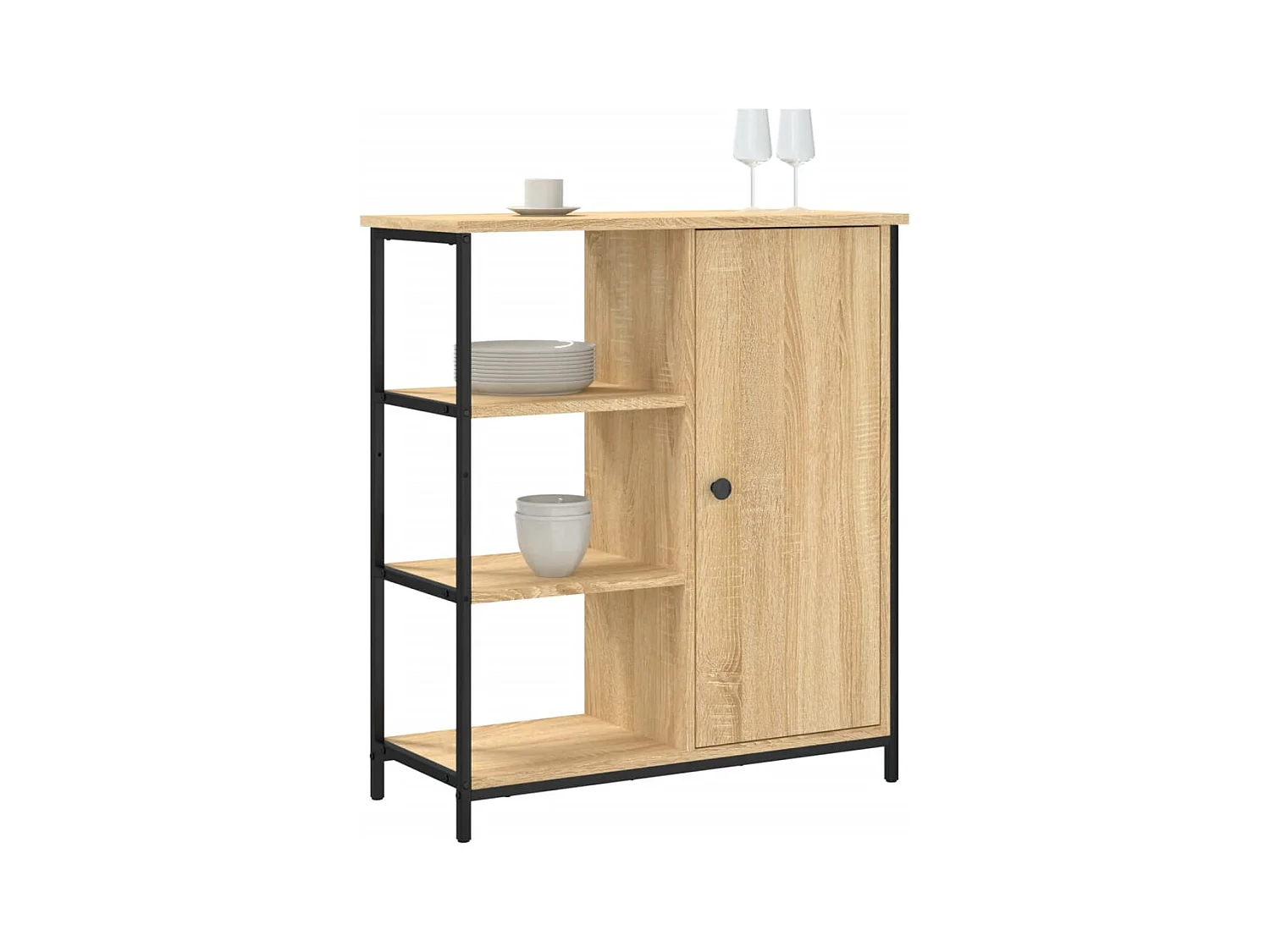 Sideboard aus Sonoma-Eiche 70x30x80 cm Holzwerkstoff