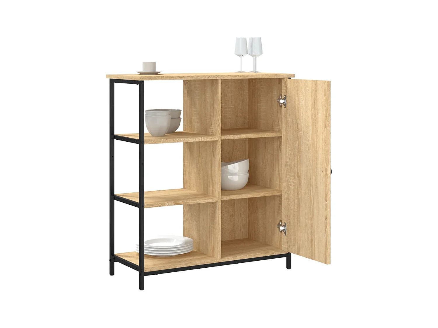 Sideboard aus Sonoma-Eiche 70x30x80 cm Holzwerkstoff