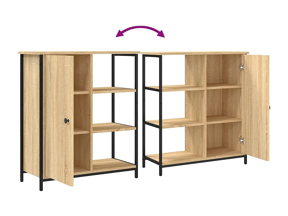 Sideboard aus Sonoma-Eiche 70x30x80 cm Holzwerkstoff