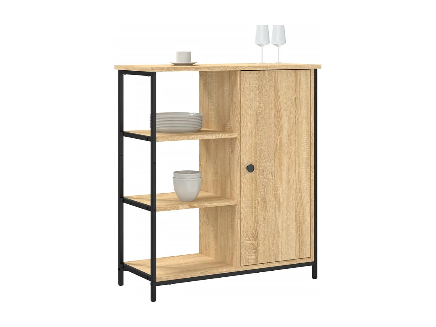 Buffet chêne sonoma 70x30x80 cm bois d'ingénierie