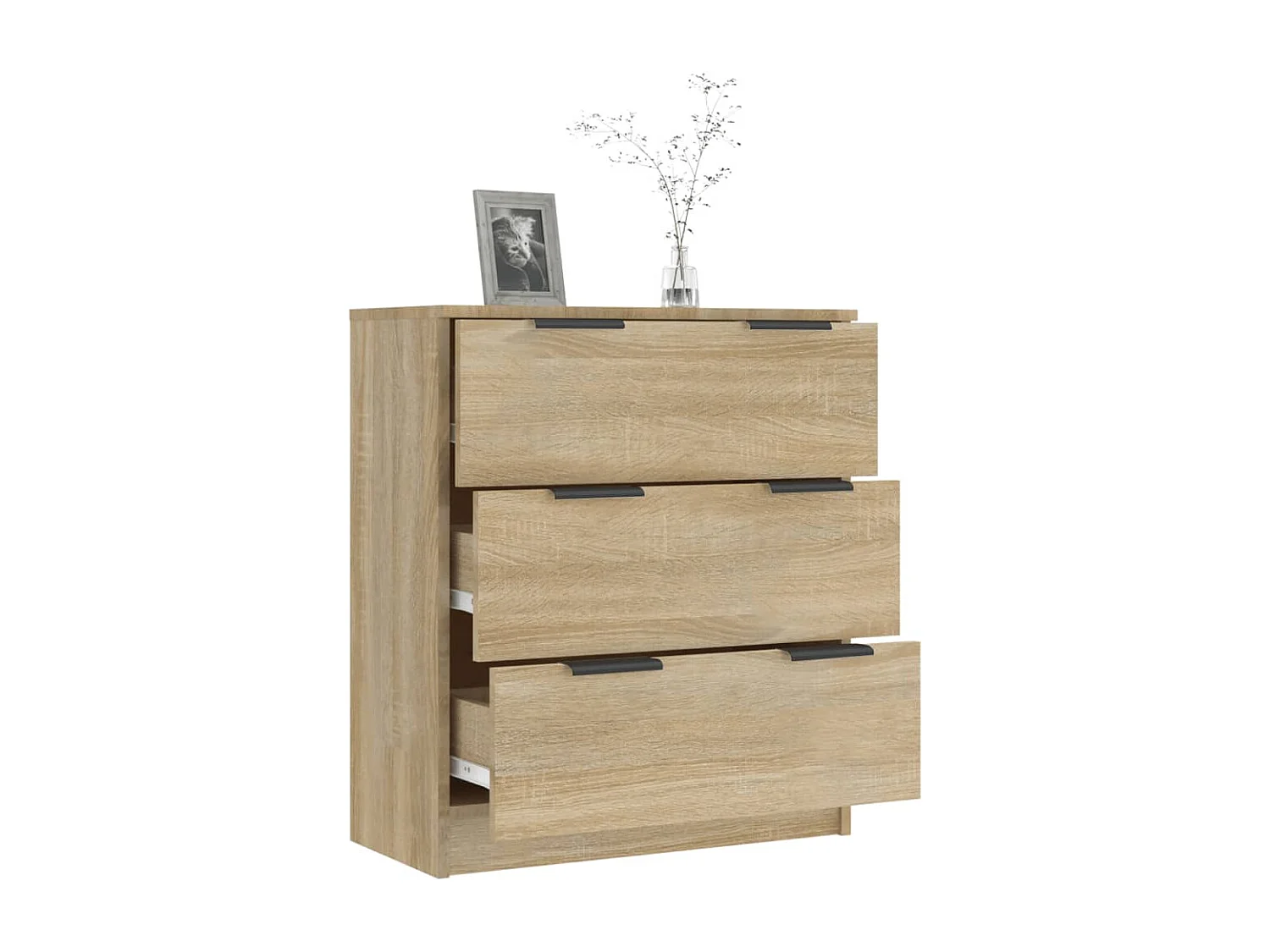 Aparador de roble Sonoma 60x30x70 cm Madera de ingeniería