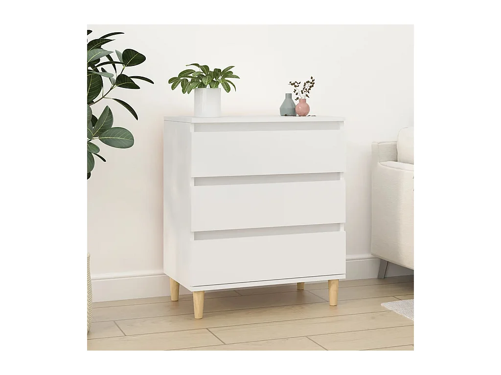 Aparador Blanco 60x35x70 cm Madera de Ingeniería