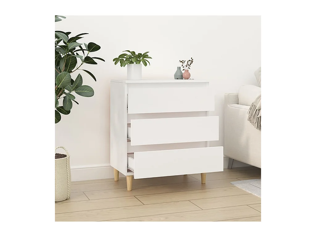 Aparador Blanco 60x35x70 cm Madera de Ingeniería