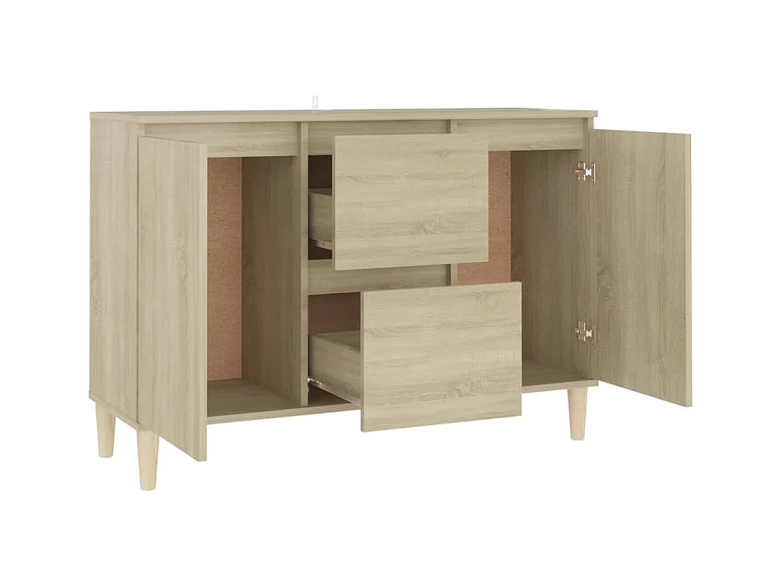 Buffet chêne sonoma 101x35x70 cm bois d'ingénierie