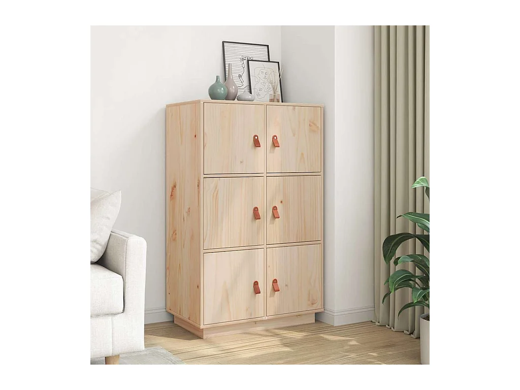 Buffet haut 67x40x108,5 cm Bois massif de pin