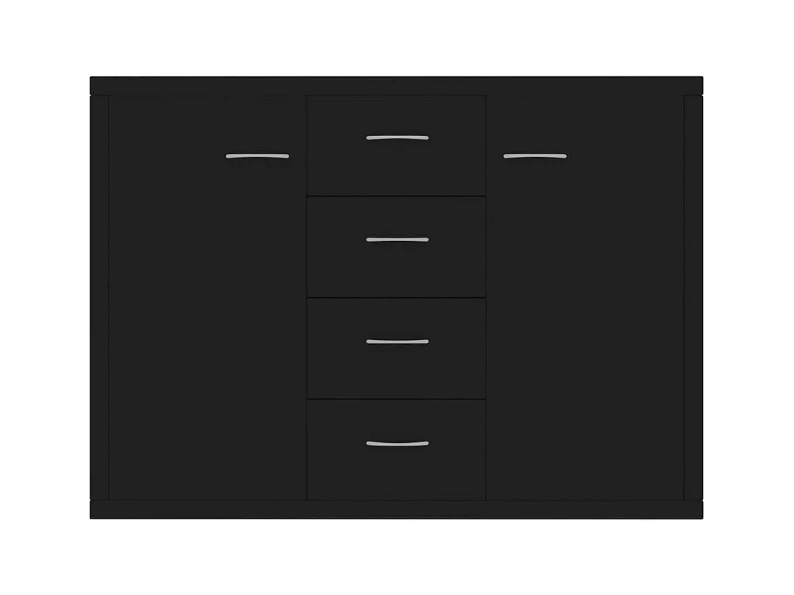 Buffet Noir 88x30x65 cm Bois d'ingénierie