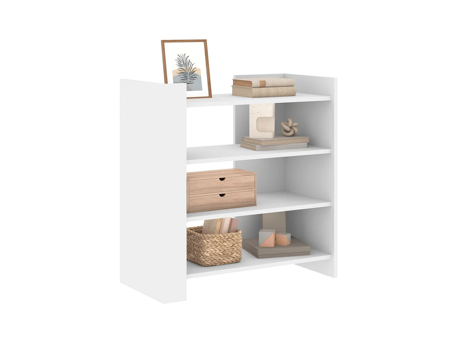 Buffet blanc 73,5x35x75 cm bois d’ingénierie