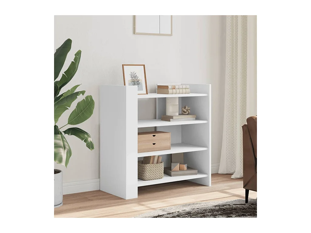 Buffet blanc 73,5x35x75 cm bois d’ingénierie