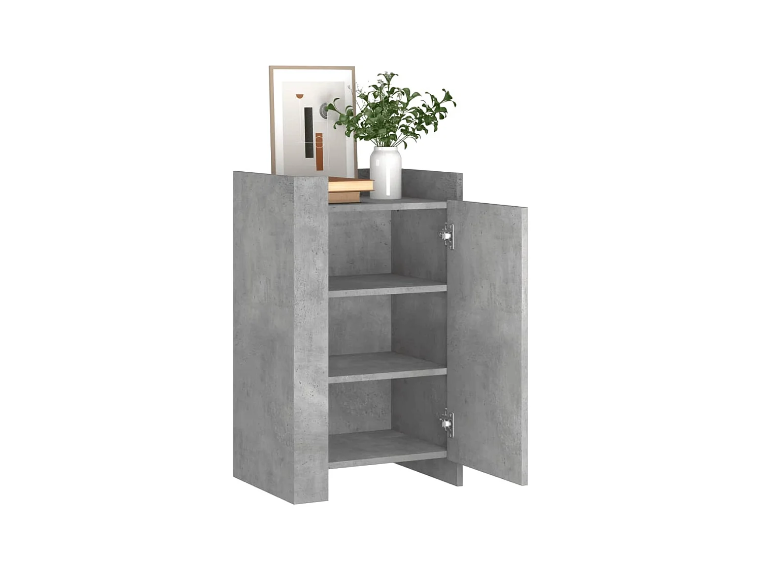 Buffet gris béton 45x35x75 cm Bois d'ingénierie