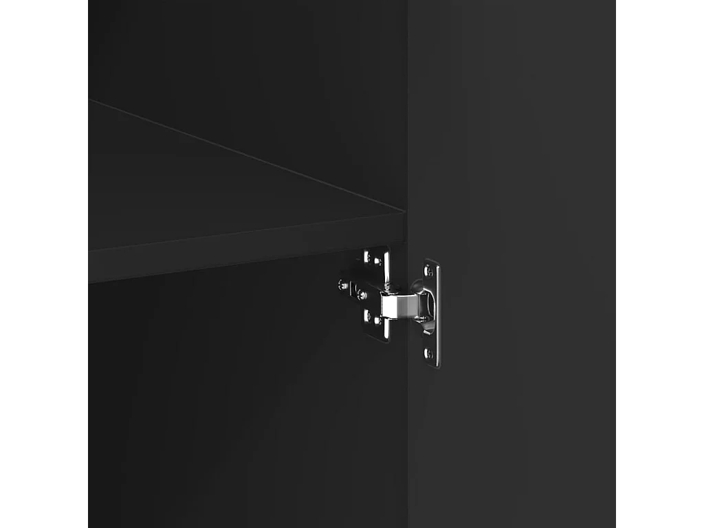 Buffet haut noir 80x42,5x185 cm bois d'ingénierie