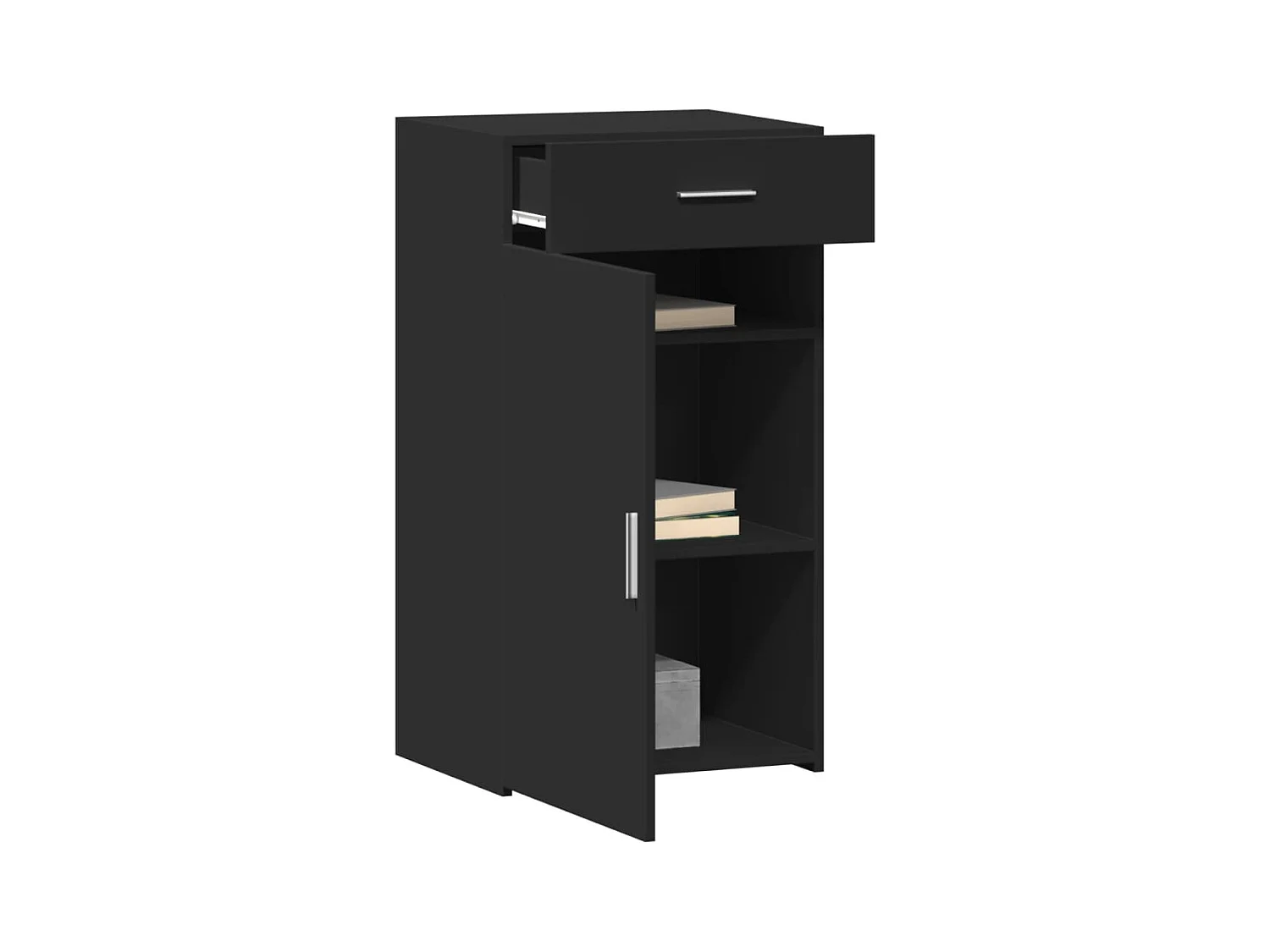 Buffet noir 50x42,5x93 cm bois d'ingénierie