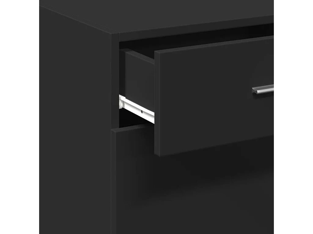 Buffet noir 50x42,5x93 cm bois d'ingénierie