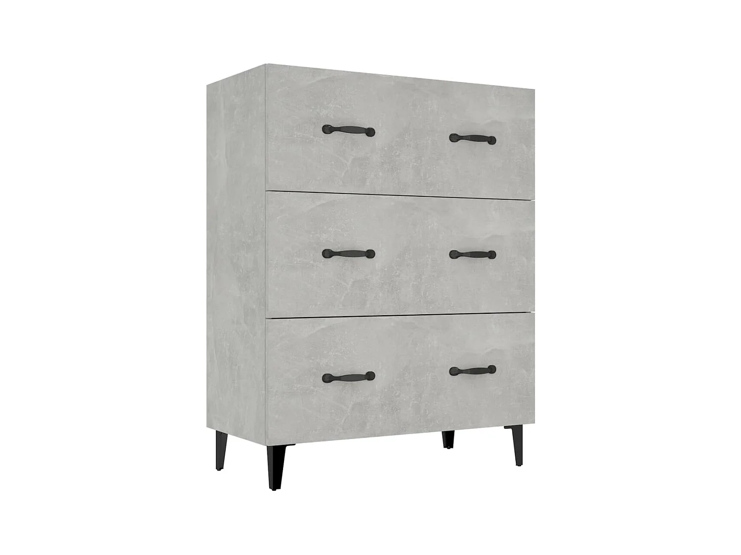 Buffet gris béton 69,5x34x90 cm bois d'ingénierie