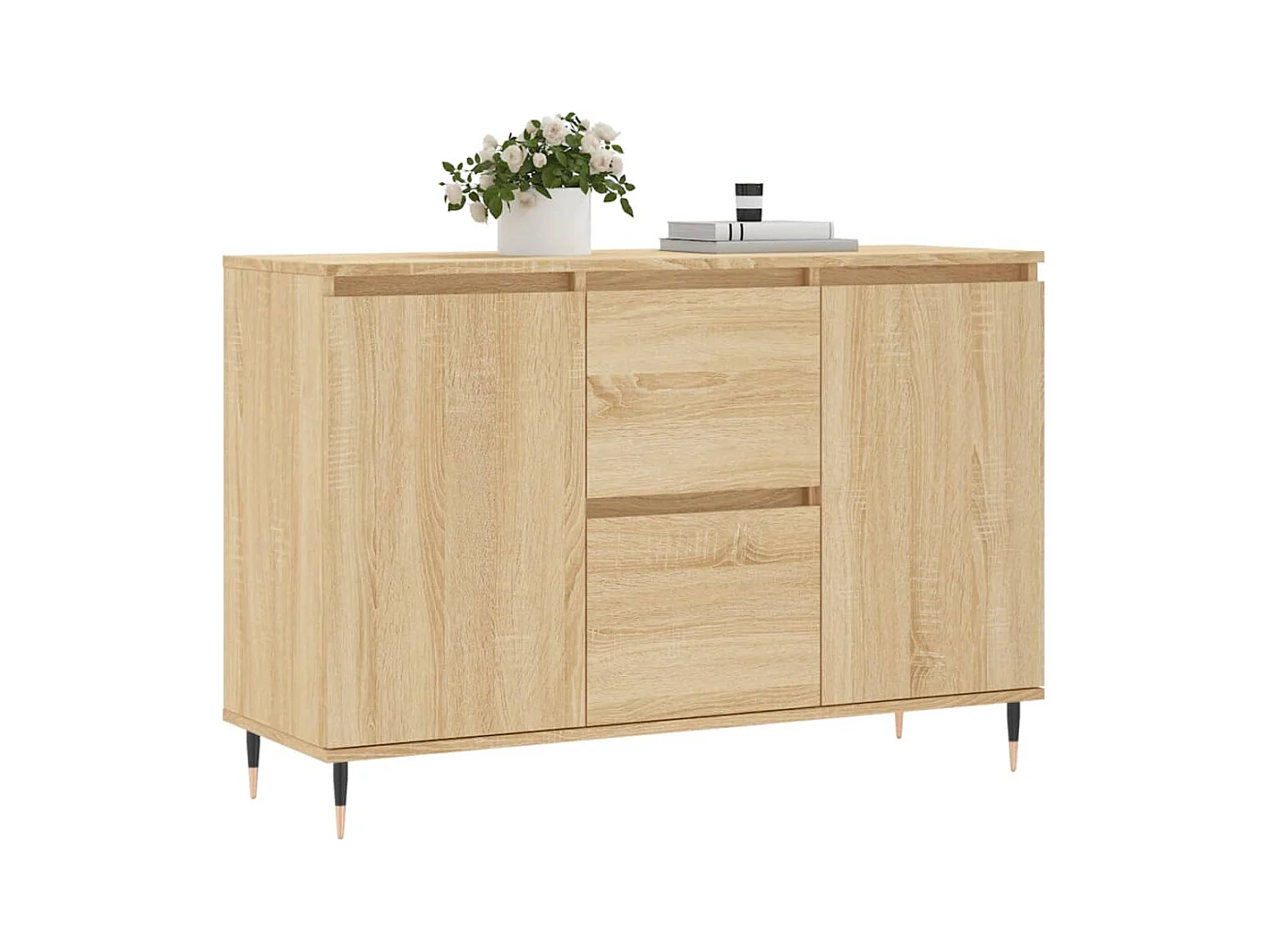 Buffet chêne sonoma 104x35x70 cm bois d'ingénierie