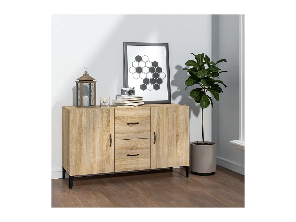 Buffet chêne sonoma 100x36x60 cm bois d'ingénierie