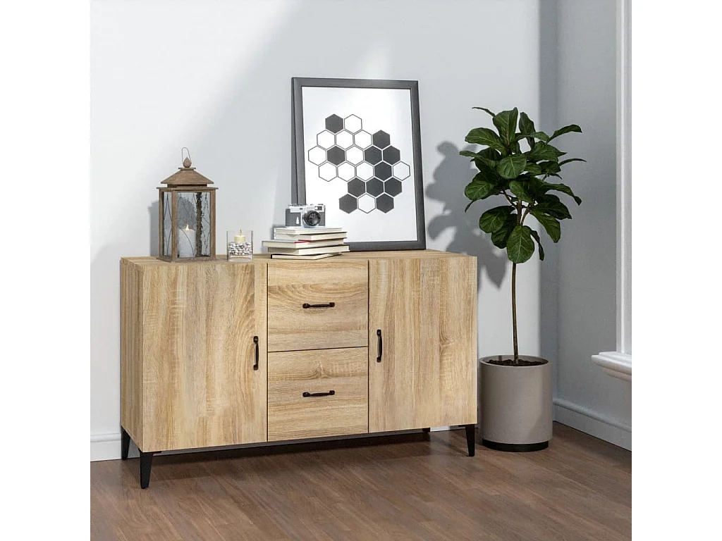 Sonoma eiken dressoir 100x36x60 cm bewerkt hout