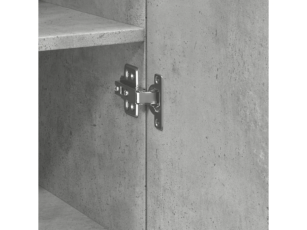 Buffet haut gris béton 40x42,5x185 cm bois d'ingénierie