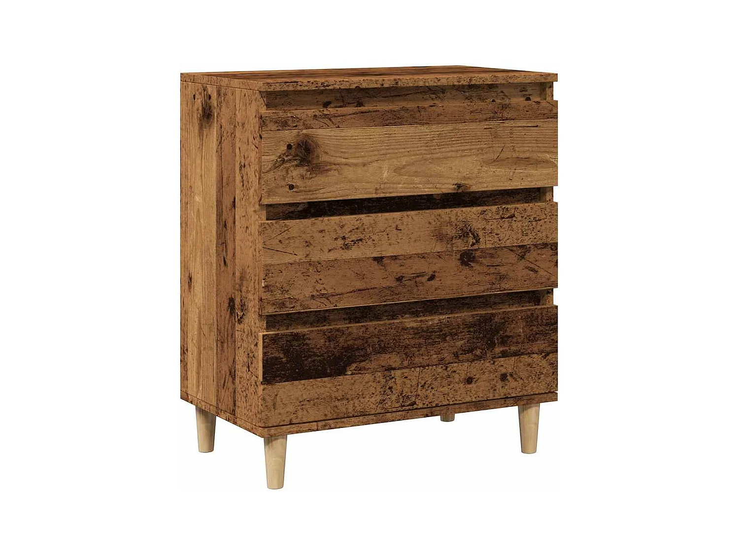 Oud houten dressoir 60x35x70 cm bewerkt hout