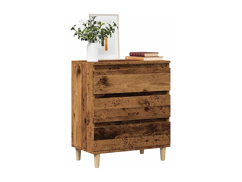 Oud houten dressoir 60x35x70 cm bewerkt hout