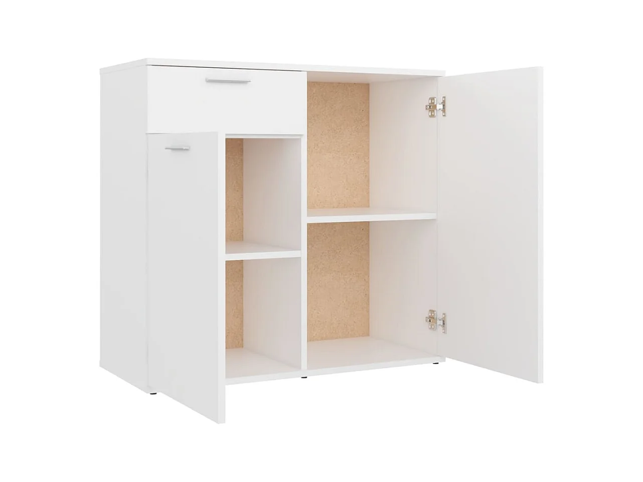 Buffet blanc 80x36x75 cm bois d'ingénierie