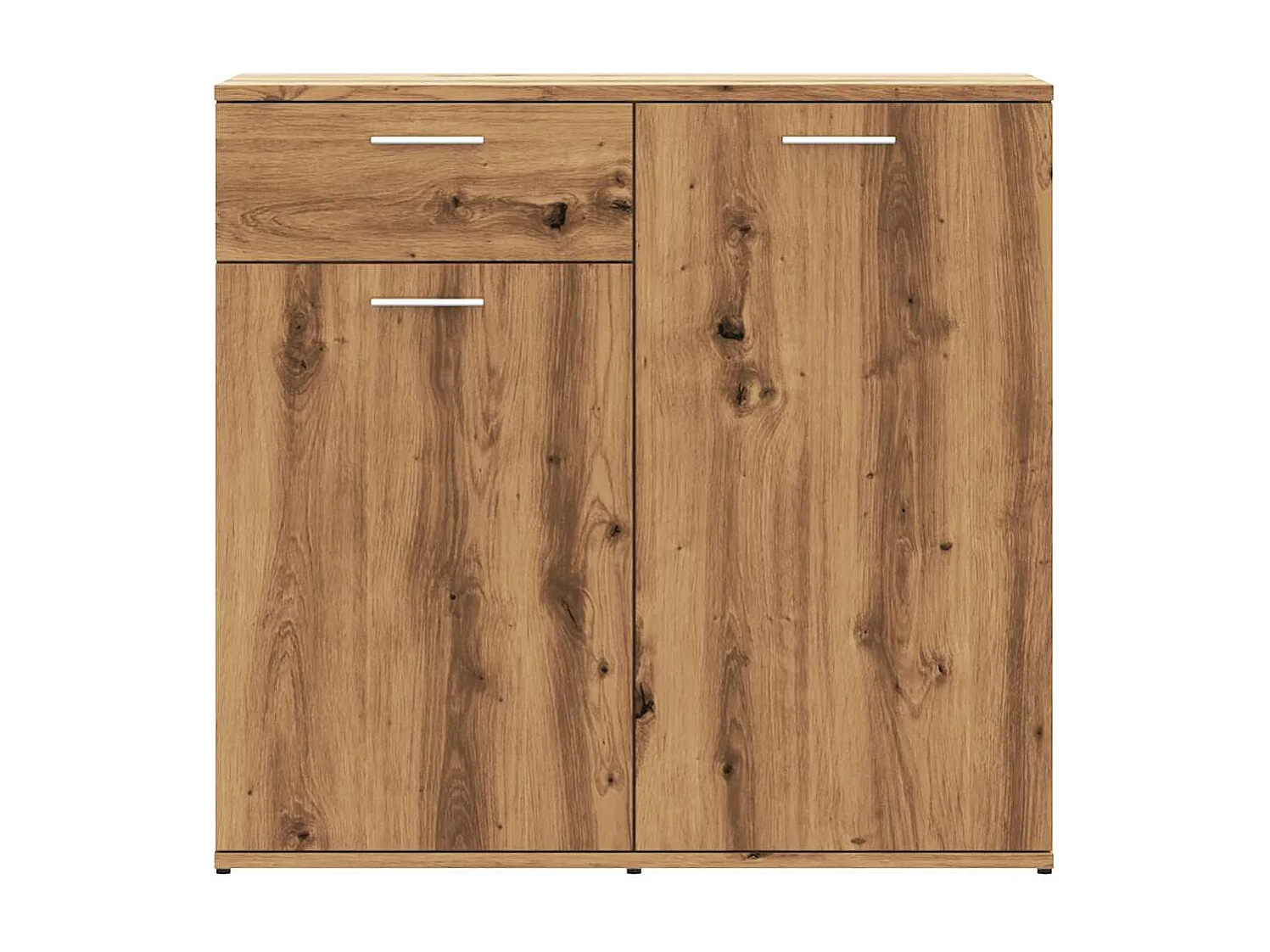 Buffet chêne artisanal 80x36x75 cm bois d'ingénierie