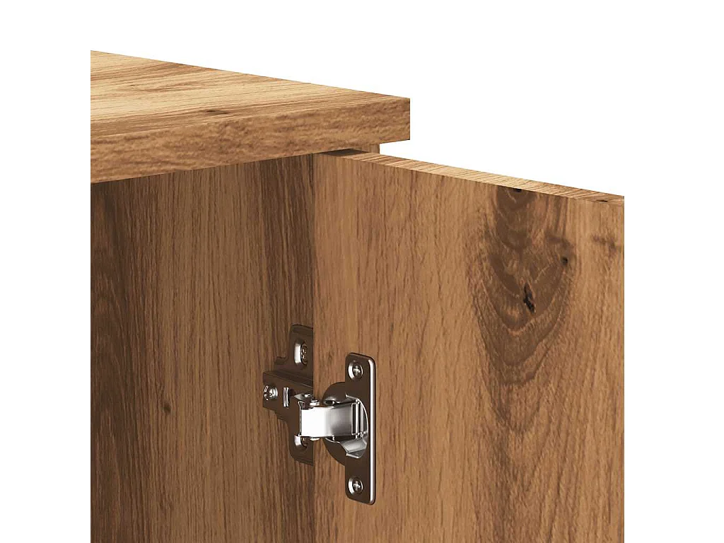 Buffet chêne artisanal 80x36x75 cm bois d'ingénierie