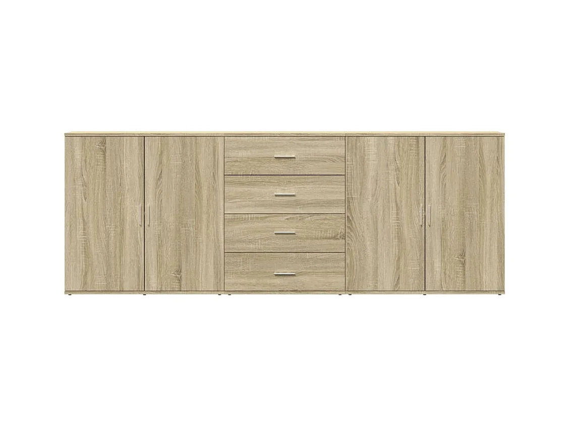 Buffets 3 pcs Chêne sonoma Bois d'ingénierie