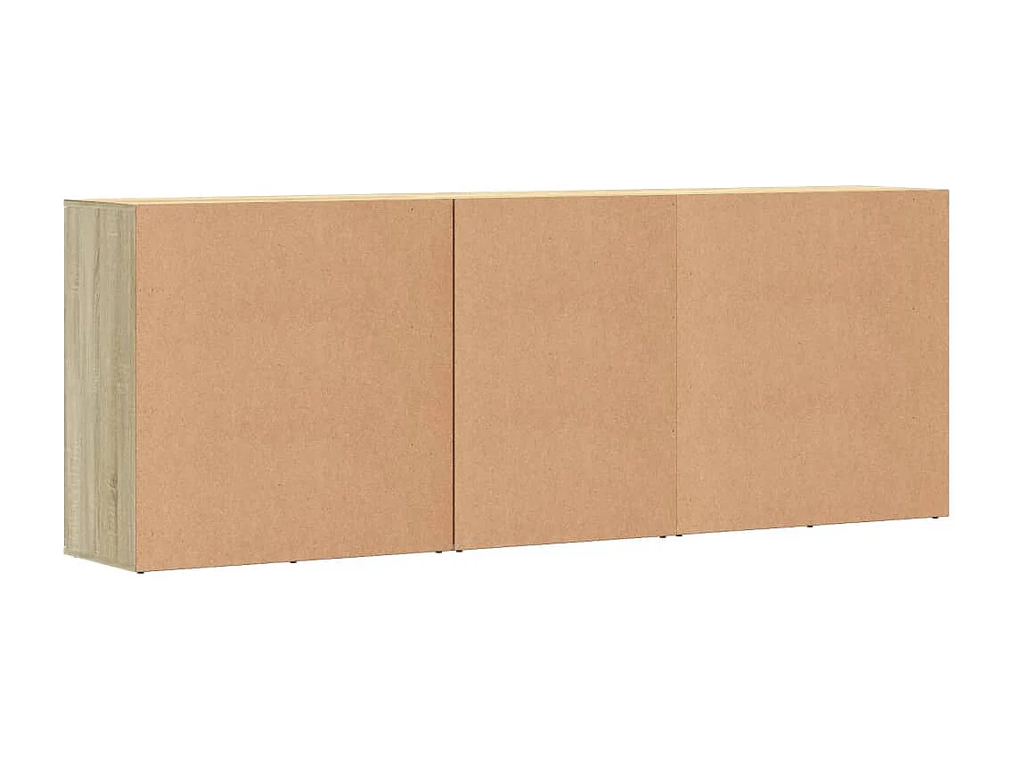 Buffets 3 pcs Chêne sonoma Bois d'ingénierie