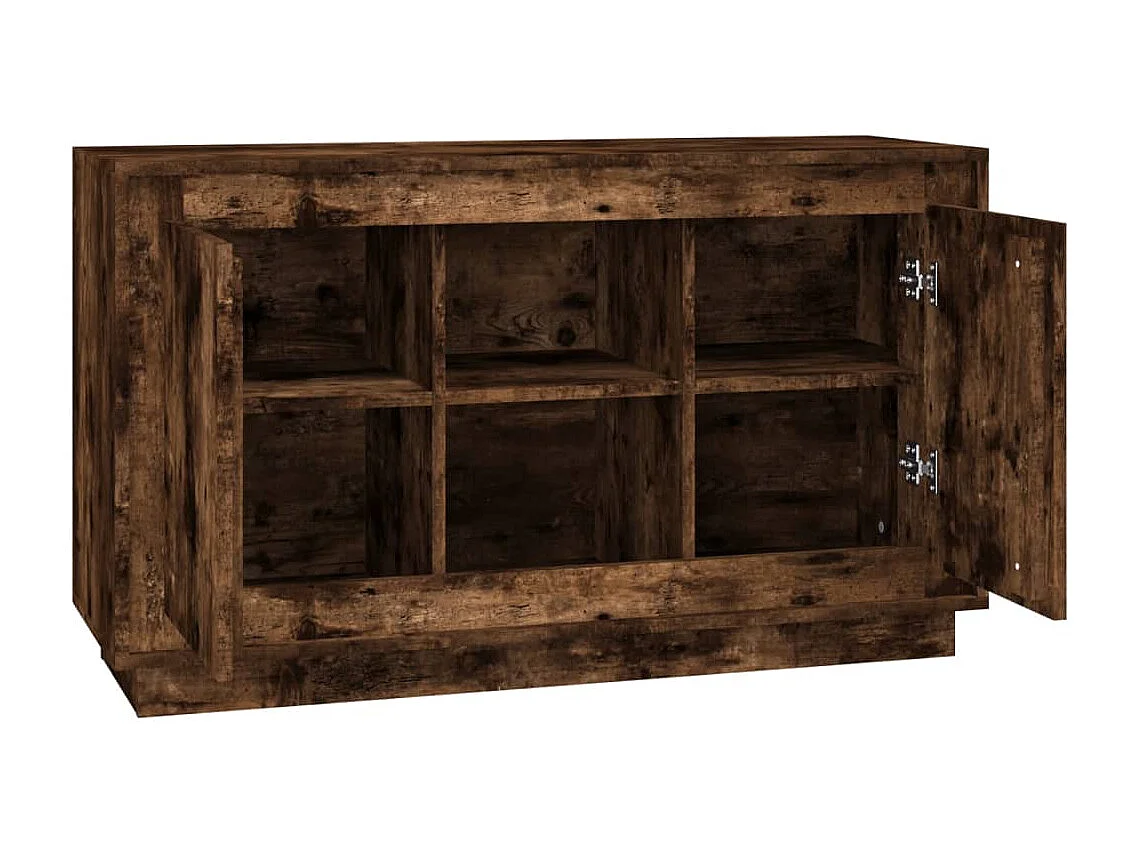 Buffet chêne fumé 102x35x60 cm bois d'ingénierie