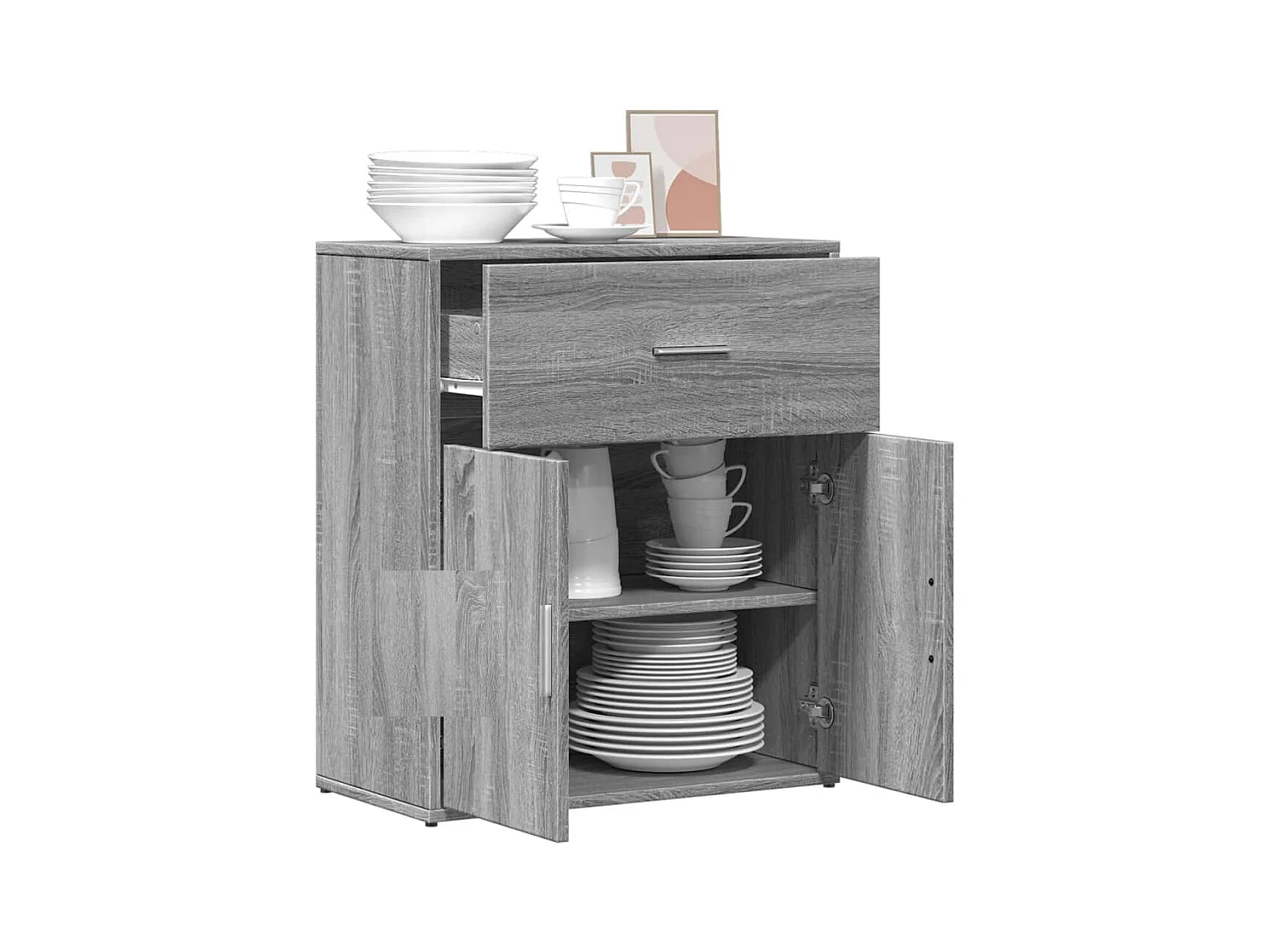 Buffet sonoma gris 60x31x70 cm bois d'ingénierie