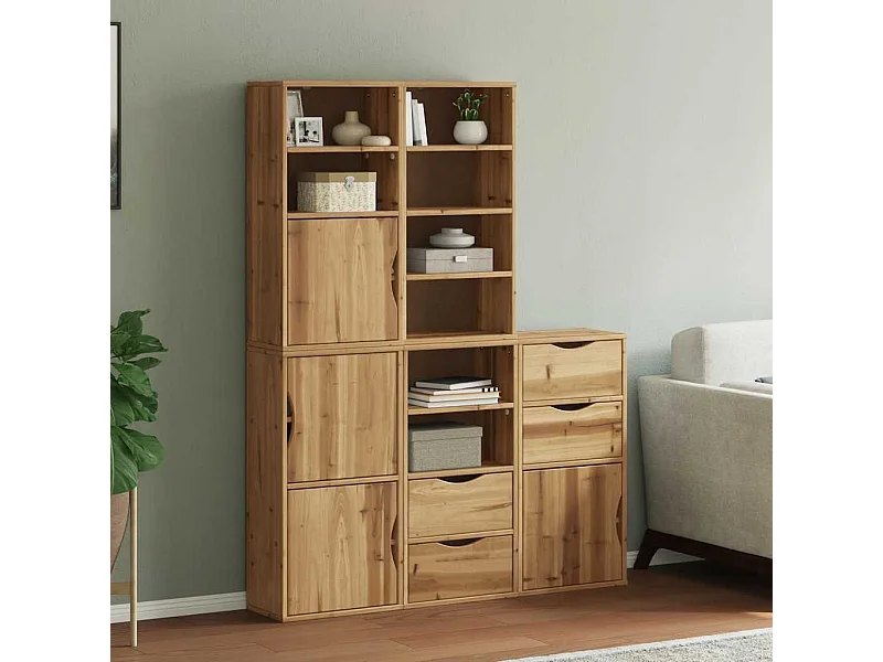 Armoires latérales 5 pcs ODDA 40x24x79 cm bois massif pin