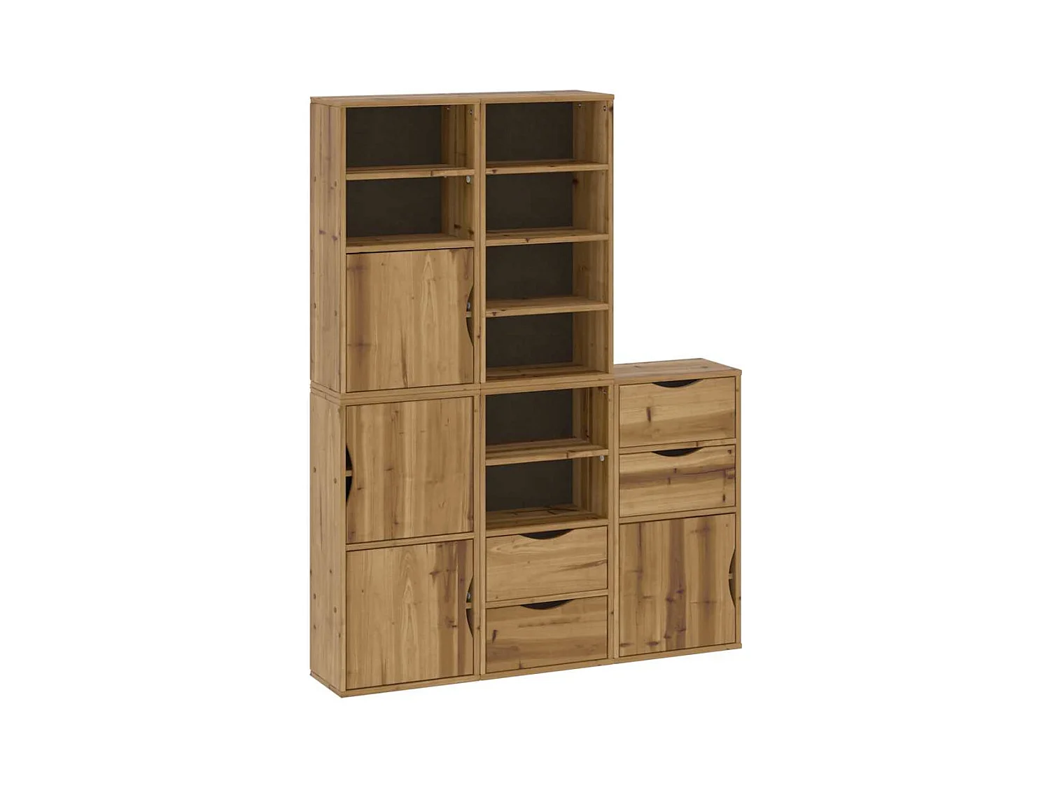 Armoires latérales 5 pcs ODDA 40x24x79 cm bois massif pin