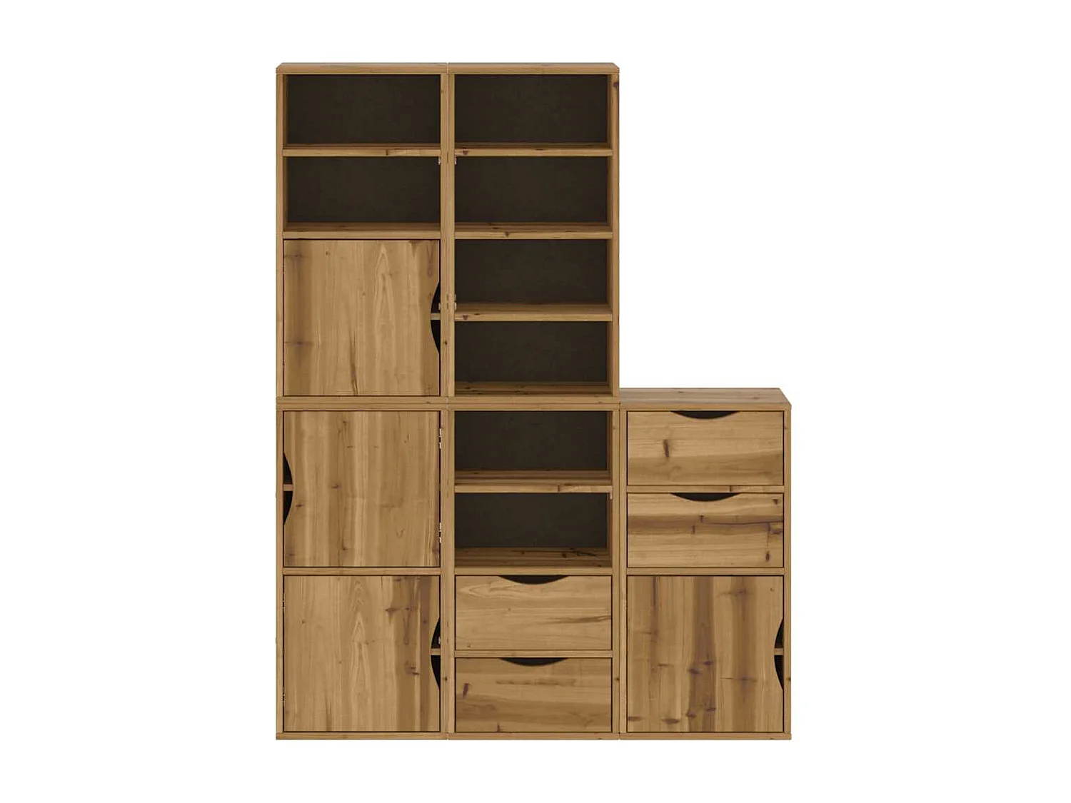 Armoires latérales 5 pcs ODDA 40x24x79 cm bois massif pin