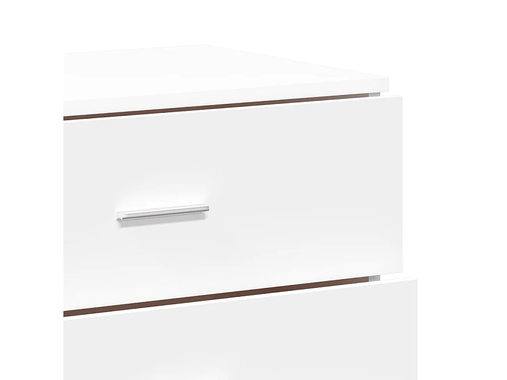 Buffets 3 pcs Blanc Bois d'ingénierie