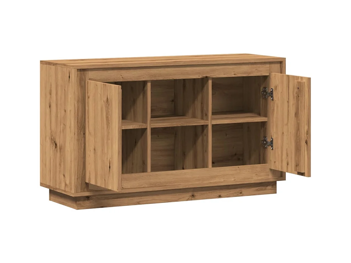 Buffet chêne artisanal 102x35x60 cm bois d'ingénierie