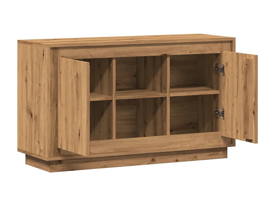 Buffet chêne artisanal 102x35x60 cm bois d'ingénierie