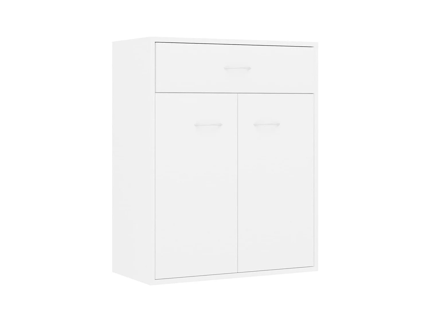 Buffet blanc 60x30x75 cm bois d'ingénierie