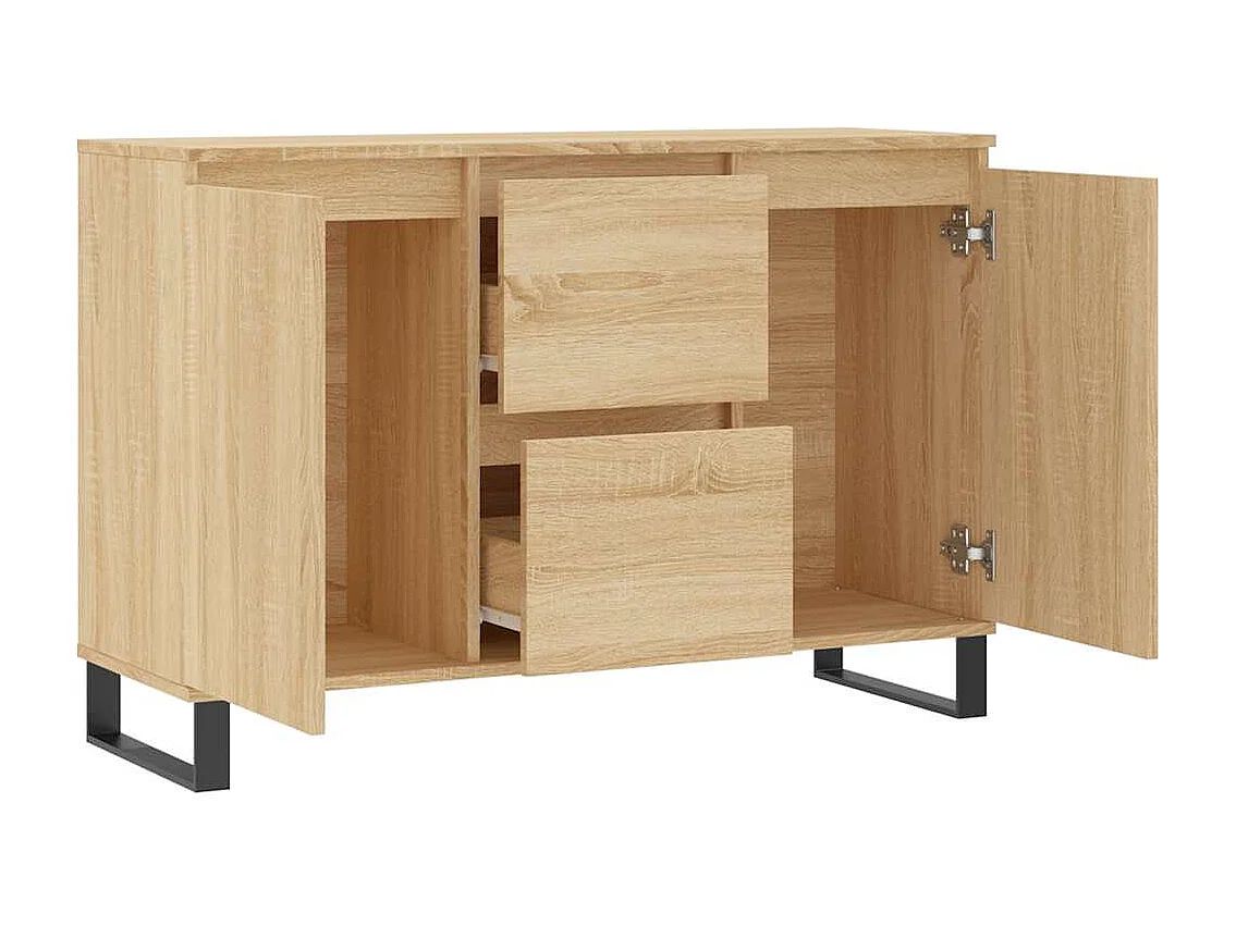 Buffet chêne sonoma 104x35x70 cm bois d'ingénierie