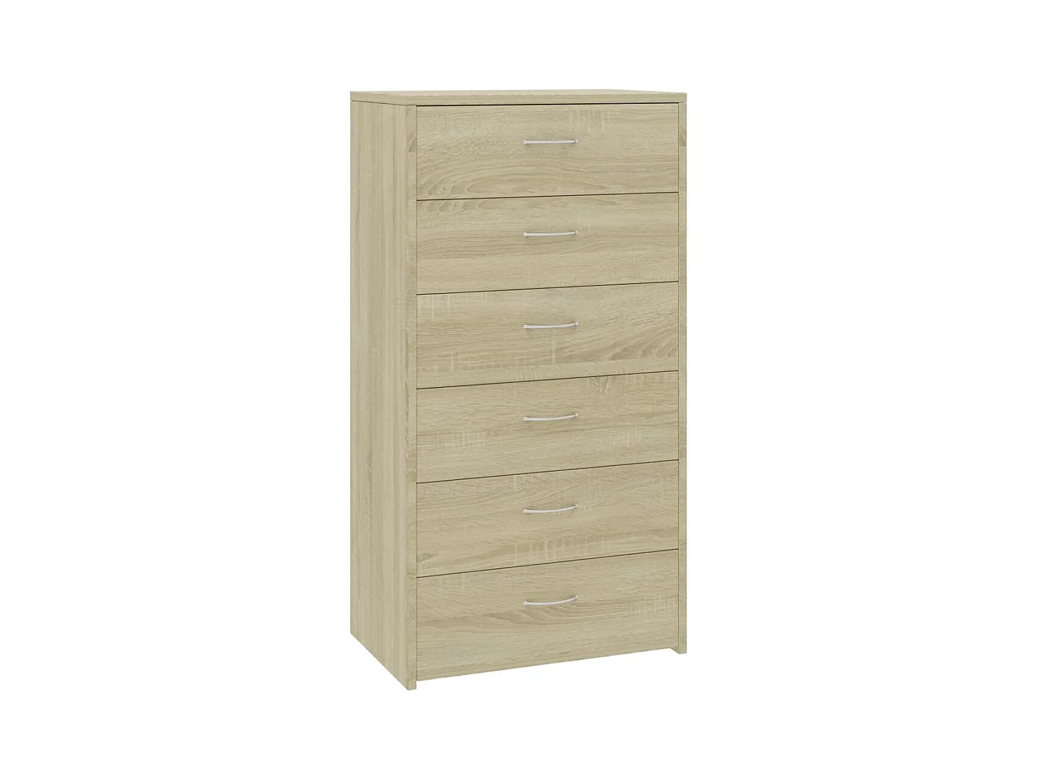 Buffet avec 6 tiroirs Chêne sonoma 50x34x96cm Bois d'ingénierie
