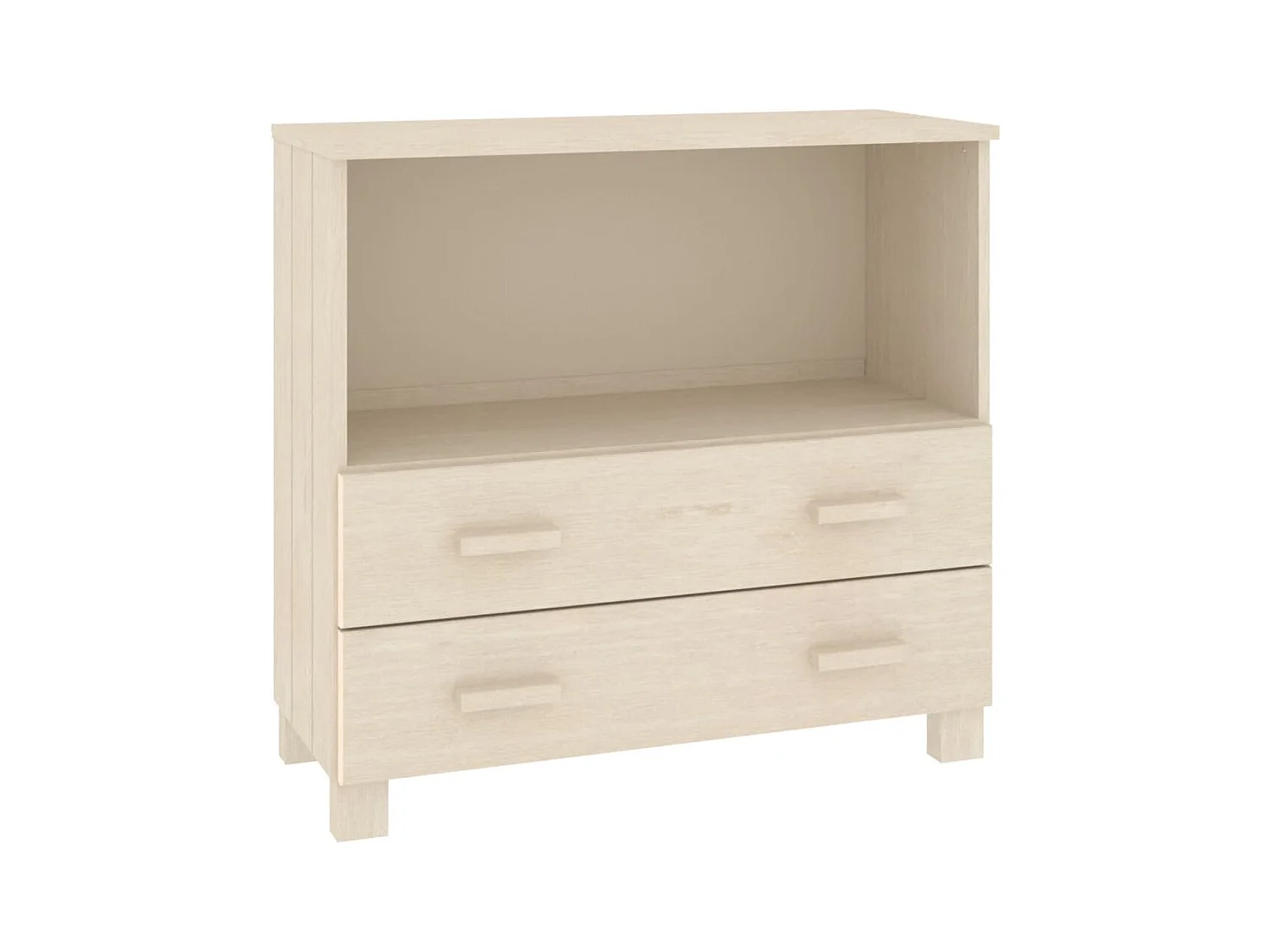 Buffet HAMAR Marron miel 85x35x80 cm Bois massif de pin