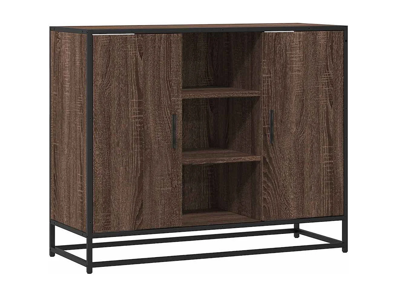 Buffet chêne marron 92x35x76 cm Bois d'ingénierie