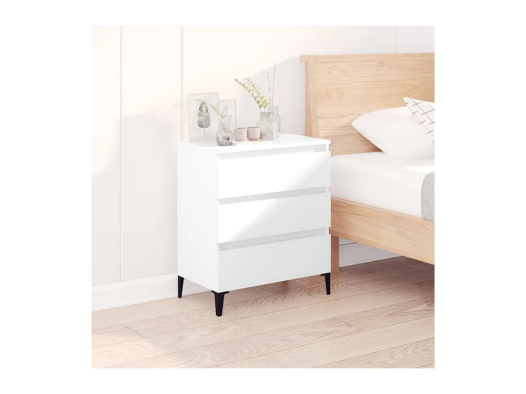 Buffet Blanc 60x35x70 cm Bois d'ingénierie