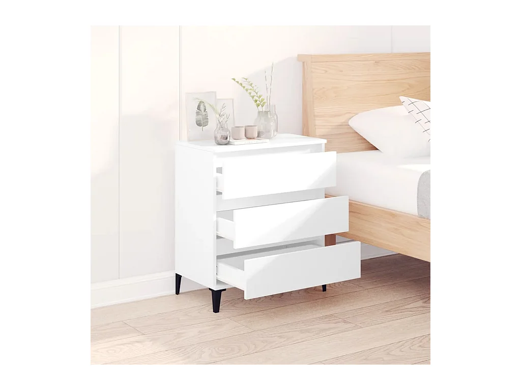 Buffet Blanc 60x35x70 cm Bois d'ingénierie