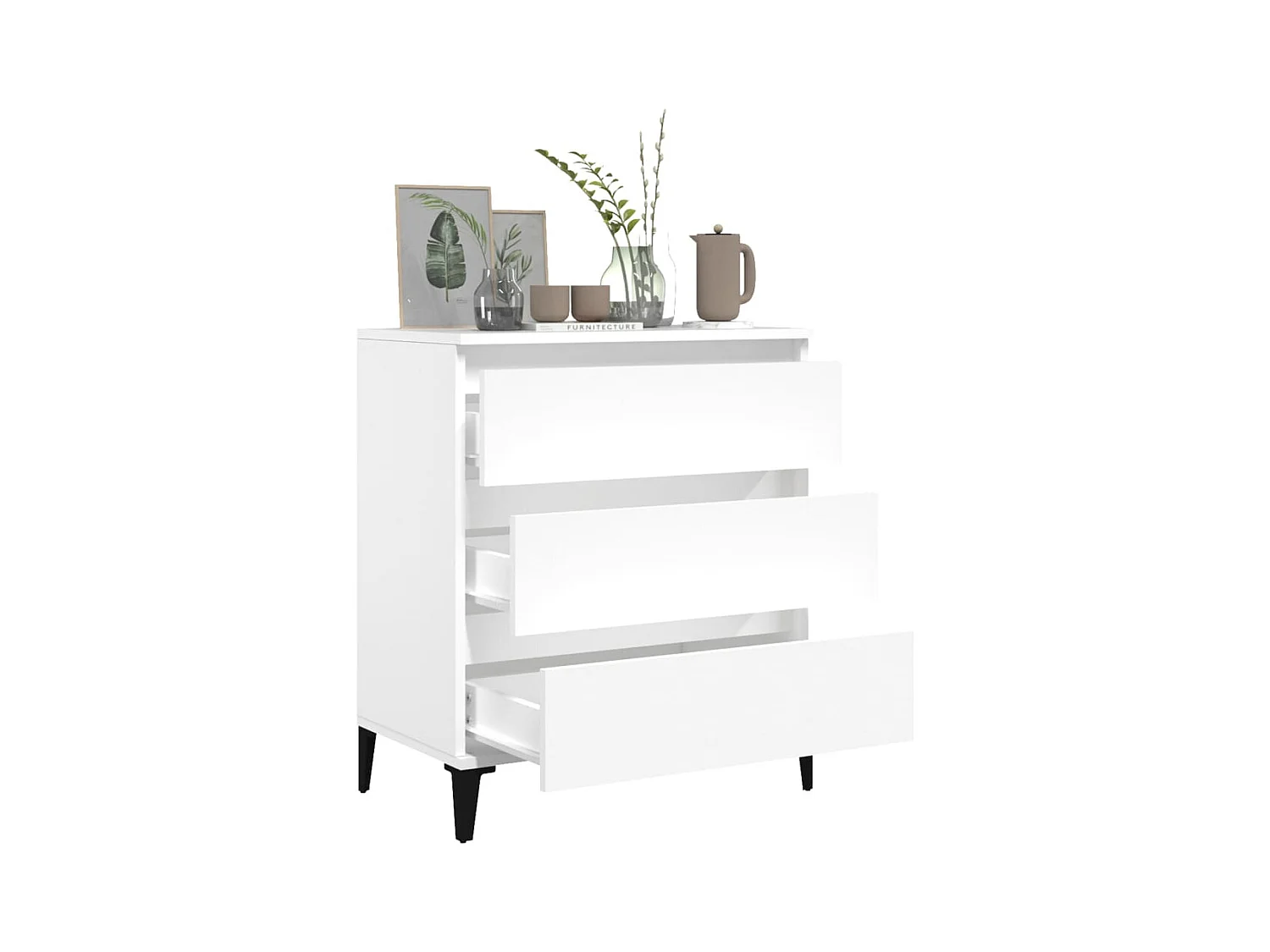 Buffet Blanc 60x35x70 cm Bois d'ingénierie