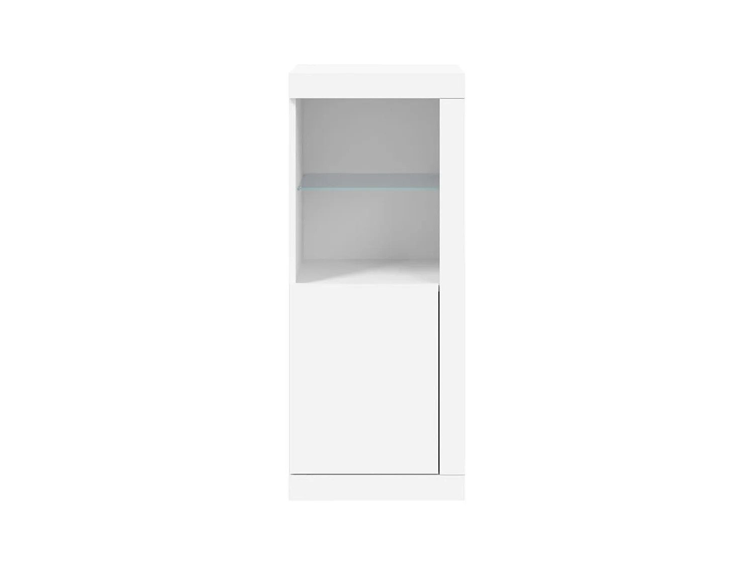 Buffet avec lumières LED blanc 41x37x100 cm